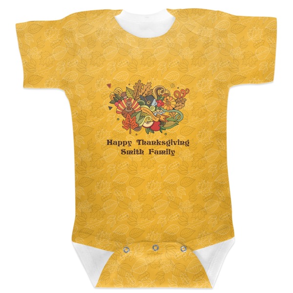 Custom Happy Thanksgiving Baby Bodysuit (Personalized)