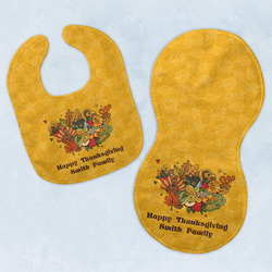 Happy Thanksgiving Baby Bib & Burp Set w/ Name or Text