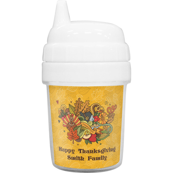 Custom Happy Thanksgiving Baby Sippy Cup (Personalized)