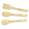 Happy Thanksgiving Bamboo Cooking Utensils Set - Double Sided - FRONT