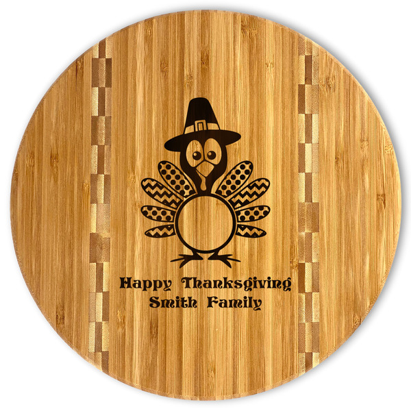 Custom Happy Thanksgiving Bamboo Cutting Board (Personalized)