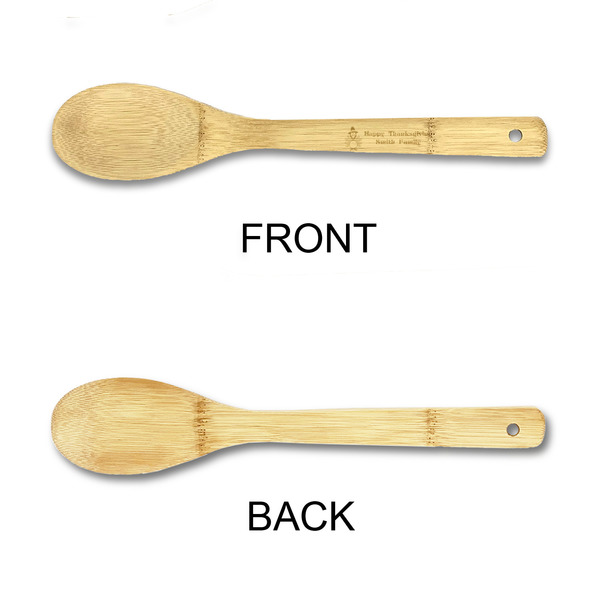 Happy Thanksgiving Bamboo Spoons - Single Sided - APPROVAL