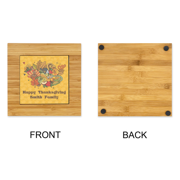 Happy Thanksgiving Bamboo Trivet with 6" Tile - APPROVAL