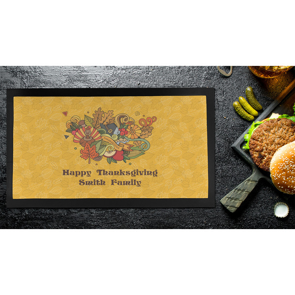 Happy Thanksgiving Bar Mat - Small - LIFESTYLE