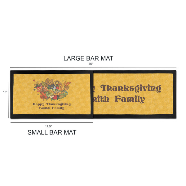 Happy Thanksgiving Bar Mats - Sizing Chart