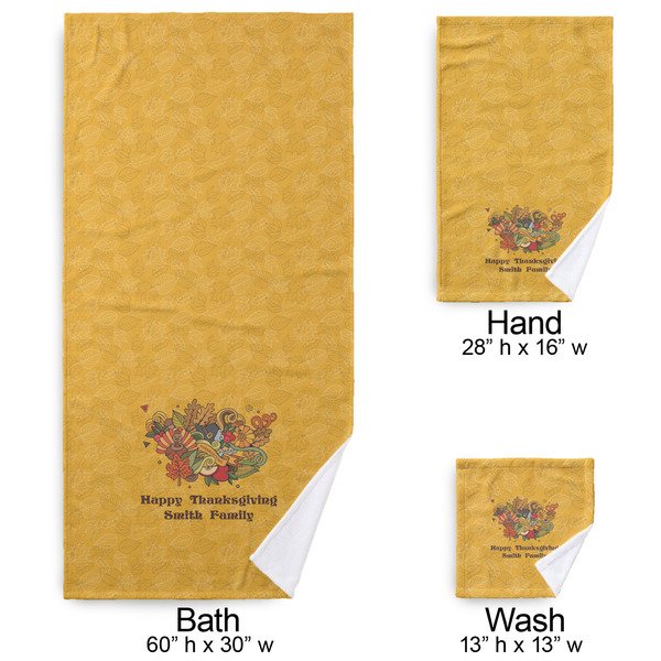 Happy Thanksgiving Bath Towel Sets - 3-piece - Approval