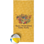 Happy Thanksgiving Beach Towel (Personalized)