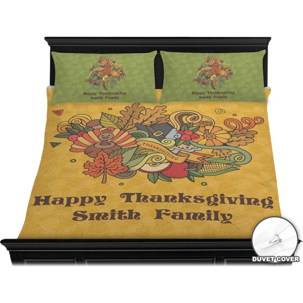 Happy Thanksgiving Bedding Set (King) - Duvet