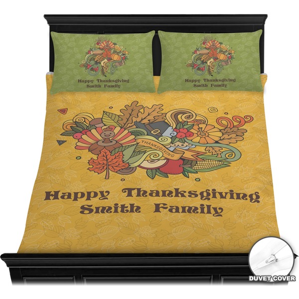 Happy Thanksgiving Bedding Set (Queen) - Duvet