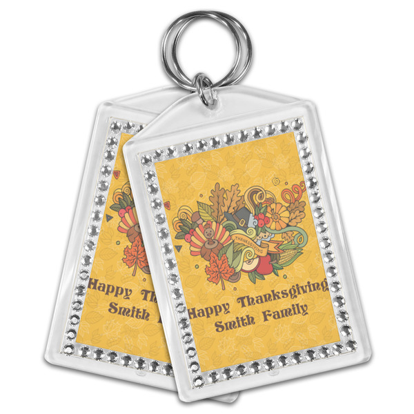 Happy Thanksgiving Bling Keychain - MAIN