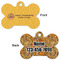 Happy Thanksgiving Bone Shaped Dog ID Tag - Large - Approval