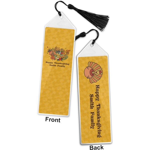 Happy Thanksgiving Bookmark with tassel - Front and Back