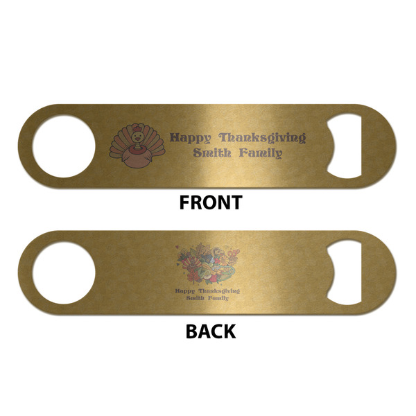 Happy Thanksgiving Bottle Opener - Front & Back