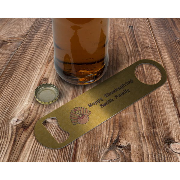 Happy Thanksgiving Bottle Opener - In Use