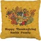 Happy Thanksgiving Faux-Linen Throw Pillow 20" (Personalized)