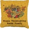 Happy Thanksgiving Faux-Linen Throw Pillow 26" (Personalized)