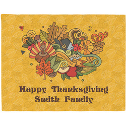 Happy Thanksgiving Woven Fabric Placemat - Twill w/ Name or Text