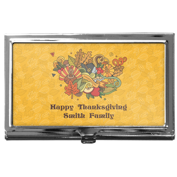 Custom Happy Thanksgiving Business Card Case