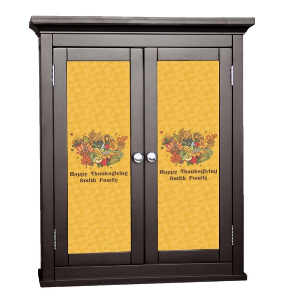 Custom Happy Thanksgiving Cabinet Decal - Small (Personalized)