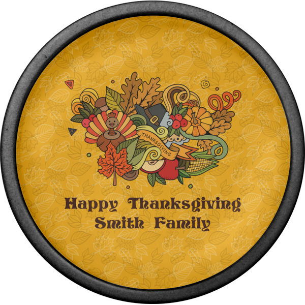 Happy Thanksgiving Cabinet Knob - Black - Front