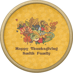 Happy Thanksgiving Cabinet Knob - Gold (Personalized)