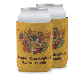 Happy Thanksgiving Can Cooler (12 oz) w/ Name or Text
