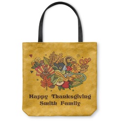Happy Thanksgiving Canvas Tote Bag (Personalized)