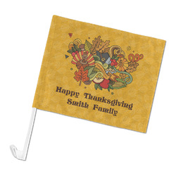 Happy Thanksgiving Car Flag - Large (Personalized)