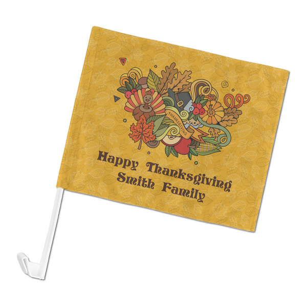 Custom Happy Thanksgiving Car Flag - Large (Personalized)
