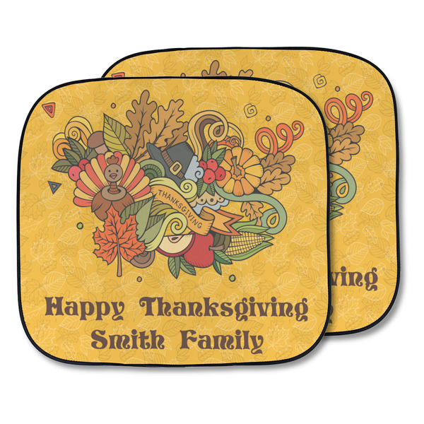 Custom Happy Thanksgiving Car Sun Shade - Two Piece (Personalized)
