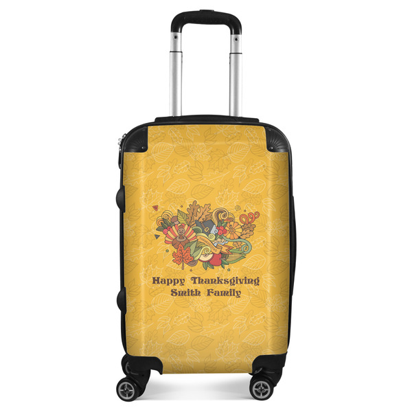 Custom Happy Thanksgiving Suitcase - 20" Carry On (Personalized)