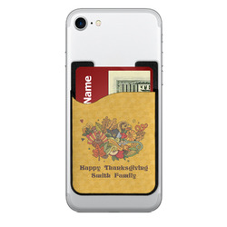 Happy Thanksgiving 2-in-1 Cell Phone Credit Card Holder & Screen Cleaner (Personalized)