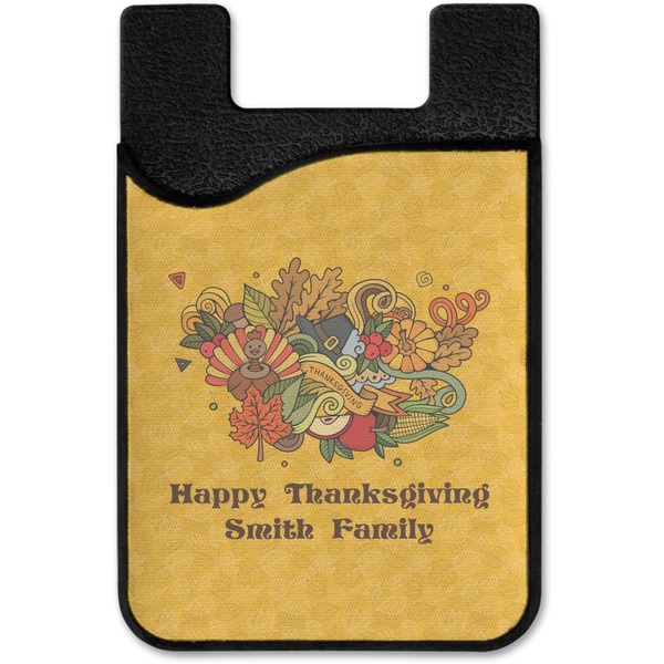 Happy Thanksgiving Cell Phone Credit Card Holder