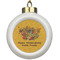 Happy Thanksgiving Ceramic Ball Ornament (Personalized)