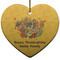 Happy Thanksgiving Heart Ceramic Ornament w/ Name or Text