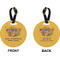 Happy Thanksgiving Circle Luggage Tag (Front + Back)