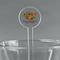 Happy Thanksgiving 5.5" Round Plastic Stir Sticks - Clear (Personalized)