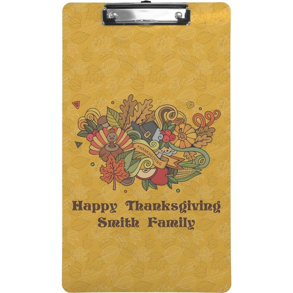 Custom Happy Thanksgiving Clipboard (Legal Size) (Personalized)