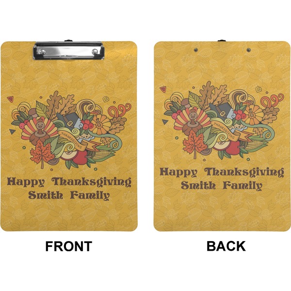 Happy Thanksgiving Clipboard (Letter) (Front + Back)