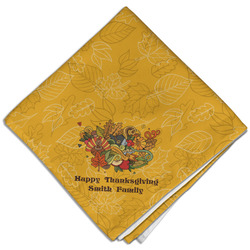 Happy Thanksgiving Cloth Dinner Napkin - Single w/ Name or Text