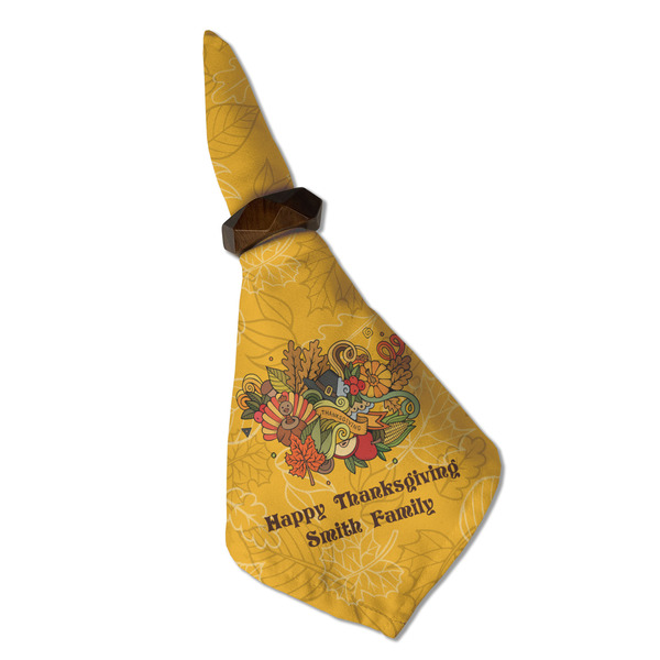Happy Thanksgiving Cloth Napkins - Personalized Dinner (Folded in Ring) (MAIN)