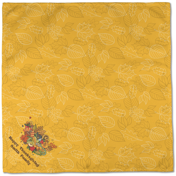 Happy Thanksgiving Cloth Napkins - Personalized Dinner (Full Open)