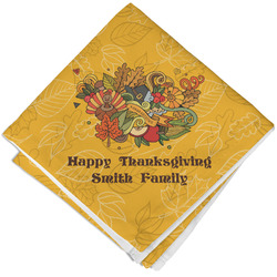 Happy Thanksgiving Cloth Cocktail Napkin - Single w/ Name or Text