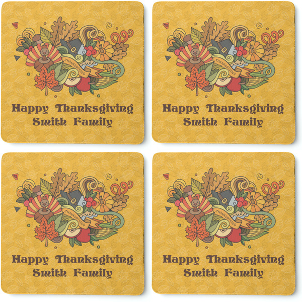 Happy Thanksgiving Coaster Rubber Back - Apvl