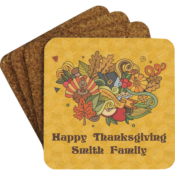 Happy Thanksgiving Coaster Set (Personalized)
