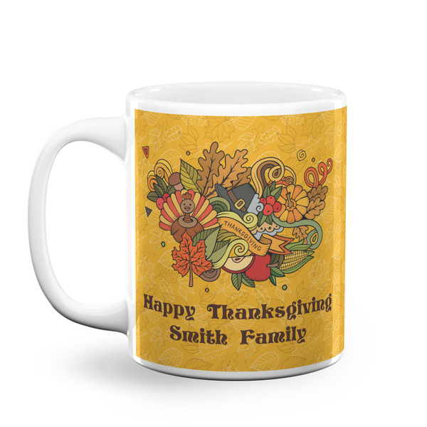 Custom Happy Thanksgiving Coffee Mug (Personalized)