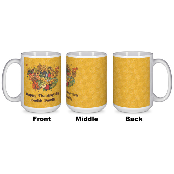 Happy Thanksgiving Coffee Mug - 15 oz - White APPROVAL