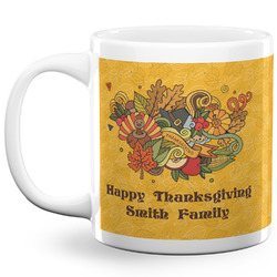 Happy Thanksgiving 20 Oz Coffee Mug - White (Personalized)