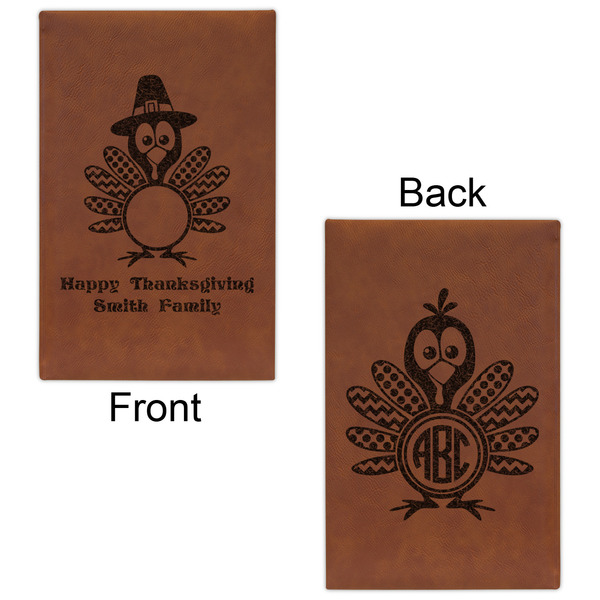 Happy Thanksgiving Cognac Leatherette Journal - Double Sided - Apvl