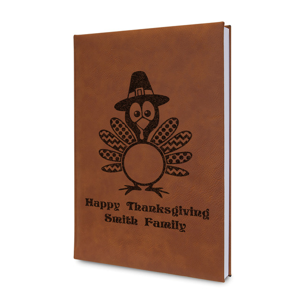 Custom Happy Thanksgiving Leatherette Journal - Single Sided (Personalized)